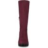 imageAllegra K Womens Mid Calf Block Heel BootsBurgundy