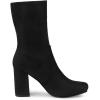 imageAllegra K Womens Stretch Round Toe Block Heel Sock Ankle BootsBlack