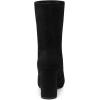 imageAllegra K Womens Stretch Round Toe Block Heel Sock Ankle BootsBlack