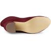 imageAllegra K Womens Stretch Round Toe Block Heel Sock Ankle BootsBurgundy