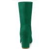 imageAllegra K Womens Stretch Round Toe Block Heel Sock Ankle BootsEmerald Green