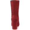 imageAllegra K Womens Stretch Round Toe Block Heel Sock Ankle BootsRed