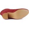 imageAllegra K Womens Stretch Round Toe Block Heel Sock Ankle BootsRed