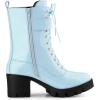 imageAllegra K Womens Zip Platform Chunky Heel Combat BootsSky Blue