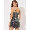 imageAllegra K Womens Glitter Sequin Dress Spaghetti Strap V Neck Party Cocktail Sparkly Mini Dress ClubwearBlues