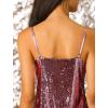 imageAllegra K Womens Glitter Sequin Dress Spaghetti Strap V Neck Party Cocktail Sparkly Mini Dress ClubwearLight Pink