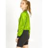 imageAllegra K Womens Sparkly Holographic Lightweight 90S Shiny Metallic Bomber JacketFluorescent Green