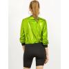 imageAllegra K Womens Sparkly Holographic Lightweight 90S Shiny Metallic Bomber JacketFluorescent Green