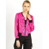 imageAllegra K Womens Sparkly Holographic Lightweight 90S Shiny Metallic Bomber JacketHot Pink