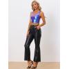 imageAllegra K Womens U Neck Sleeveless Party Clubwear Holographic Shiny Metallic Crop TopBlue Purple