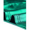 imageAllegra K Womens U Neck Sleeveless Party Clubwear Holographic Shiny Metallic Crop TopGreen