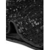 imageAllegra K Party Mini Dress for Womens Clubwear Laceup Spaghetti Straps Bodycon Sparkly Glitter Sequin DressBlack