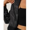 imageAllegra K Womens Halloween Sequin Jacket 2024 Fall Party Shiny Glitter Sparkly Bomber JacketsBlack