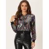 imageAllegra K Womens Halloween Sequin Jacket 2024 Fall Party Shiny Glitter Sparkly Bomber JacketsMulticolor