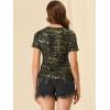 imageAllegra K Womens Halloween Shiny Glitter Shirt Holographic Party Disco Rainbow Metallic TopBlack Gold