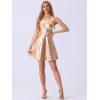 imageAllegra K Womens Metallic Sleeveless High Waist Club Party Disco Holographic DressChampagne Gold