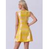 imageAllegra K Womens Metallic Sleeveless High Waist Club Party Disco Holographic DressYellow