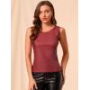 imageAllegra K Womens Christmas Shiny Party Club Cami Sparkly Metallic Tank TopBurgundy