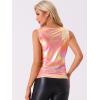 imageAllegra K Womens Christmas Shiny Party Club Cami Sparkly Metallic Tank TopRose Pink