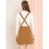 imageAllegra K Womens Corduroy Mini V Neck Vintage ALine Bib Christmas Overall Pinafore DressBrown