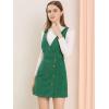 imageAllegra K Womens Corduroy Mini V Neck Vintage ALine Bib Christmas Overall Pinafore DressGreen