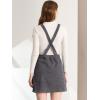 imageAllegra K Womens Corduroy Mini V Neck Vintage ALine Bib Christmas Overall Pinafore DressGrey