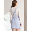 imageAllegra K Womens Corduroy Mini V Neck Vintage ALine Bib Christmas Overall Pinafore DressLight Blue