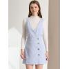 imageAllegra K Womens Corduroy Mini V Neck Vintage ALine Bib Christmas Overall Pinafore DressLight Blue