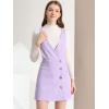 imageAllegra K Womens Corduroy Mini V Neck Vintage ALine Bib Christmas Overall Pinafore DressLight Purple