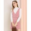 imageAllegra K Womens Corduroy Mini V Neck Vintage ALine Bib Christmas Overall Pinafore DressPink