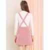 imageAllegra K Womens Corduroy Mini V Neck Vintage ALine Bib Christmas Overall Pinafore DressPink