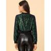 imageAllegra K Womens Halloween Sparkly Jackets 2024 Party Crop Sequin Bomber JacketGreen