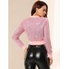 imageAllegra K Womens Halloween Sparkly Jackets 2024 Party Crop Sequin Bomber JacketPink