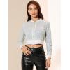 imageAllegra K Womens Halloween Sparkly Jackets 2024 Party Crop Sequin Bomber JacketWhite