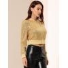 imageAllegra K Womens Halloween Sparkly Jackets 2024 Party Crop Sequin Bomber JacketYellow