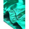 imageAllegra K Womens Holographic Shiny Party Christmas Long Sleeve Lightweight Zipper Metallic JacketGreen