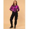 imageAllegra K Womens Sequin Jacket Casual Long Sleeve Zipper Fall Winter Shiny Glitter Sparkly Bomber JacketsFuchsia