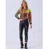 imageAllegra K Womens Sequin Jacket Casual Long Sleeve Zipper Fall Winter Shiny Glitter Sparkly Bomber JacketsGreen Pink