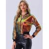 imageAllegra K Womens Sequin Jacket Casual Long Sleeve Zipper Fall Winter Shiny Glitter Sparkly Bomber JacketsGreen Pink