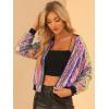 imageAllegra K Womens Sequin Jacket Casual Long Sleeve Zipper Fall Winter Shiny Glitter Sparkly Bomber JacketsMulticolor