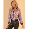 imageAllegra K Womens Sequin Jacket Casual Long Sleeve Zipper Fall Winter Shiny Glitter Sparkly Bomber JacketsMulticolor