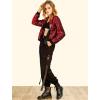 imageAllegra K Womens Sequin Jacket Casual Long Sleeve Zipper Fall Winter Shiny Glitter Sparkly Bomber JacketsRed