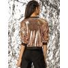 imageAllegra K Womens Sequin Jacket Casual Long Sleeve Zipper Fall Winter Shiny Glitter Sparkly Bomber JacketsRose Gold