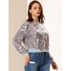 imageAllegra K Womens Sequin Jacket Casual Long Sleeve Zipper Fall Winter Shiny Glitter Sparkly Bomber JacketsWhite Rainbow