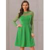 imageAllegra K Party Dress for Womens Heart Mesh Sheer Sleeve Crew Neck Skater Short DressGreen