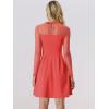 imageAllegra K Party Dress for Womens Heart Mesh Sheer Sleeve Crew Neck Skater Short DressWatermelon Red