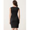 imageAllegra K Sleeveless Sheath Dress for Womens 2024 Boat Neck Teacher Casual Office DressesBlack