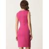 imageAllegra K Sleeveless Sheath Dress for Womens 2024 Boat Neck Teacher Casual Office DressesHot Pink