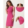 imageAllegra K Sleeveless Sheath Dress for Womens 2024 Boat Neck Teacher Casual Office DressesHot Pink