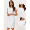 imageAllegra K Sleeveless Sheath Dress for Womens 2024 Boat Neck Teacher Casual Office DressesWhite